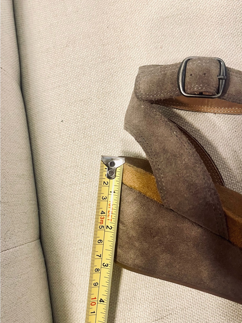 Lucky Brand Suede Wedge Sandals in Taupe - Picture 5 of 5